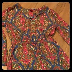 Merona, multi color, tie waist dress